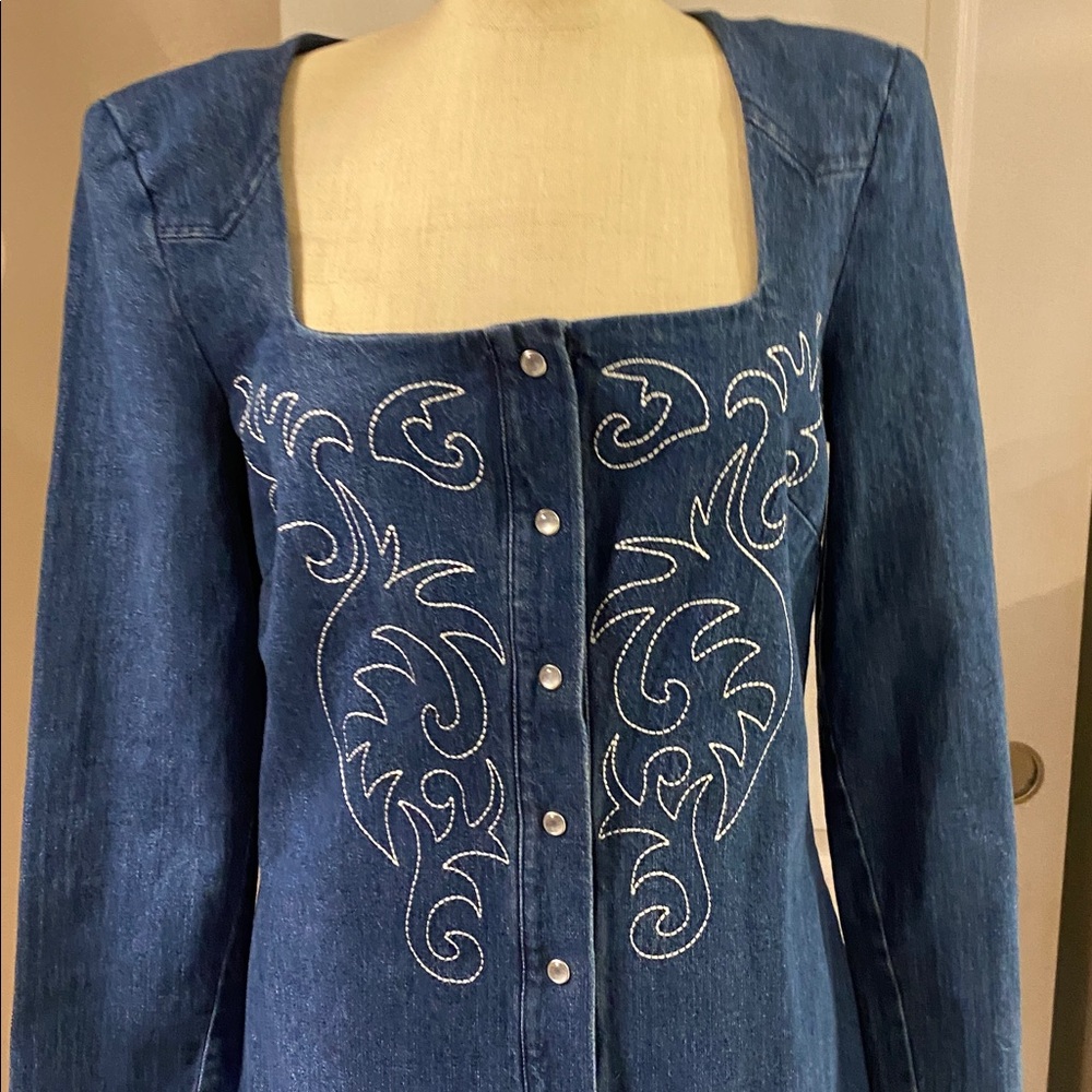 Avec Les Filles Classic Denim Jeans dress 6 - Picture 3 of 9
